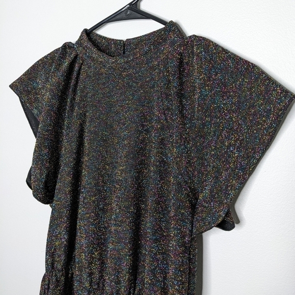 Nine West black colorful sparkle jumpsuit XS - Picture 3 of 10